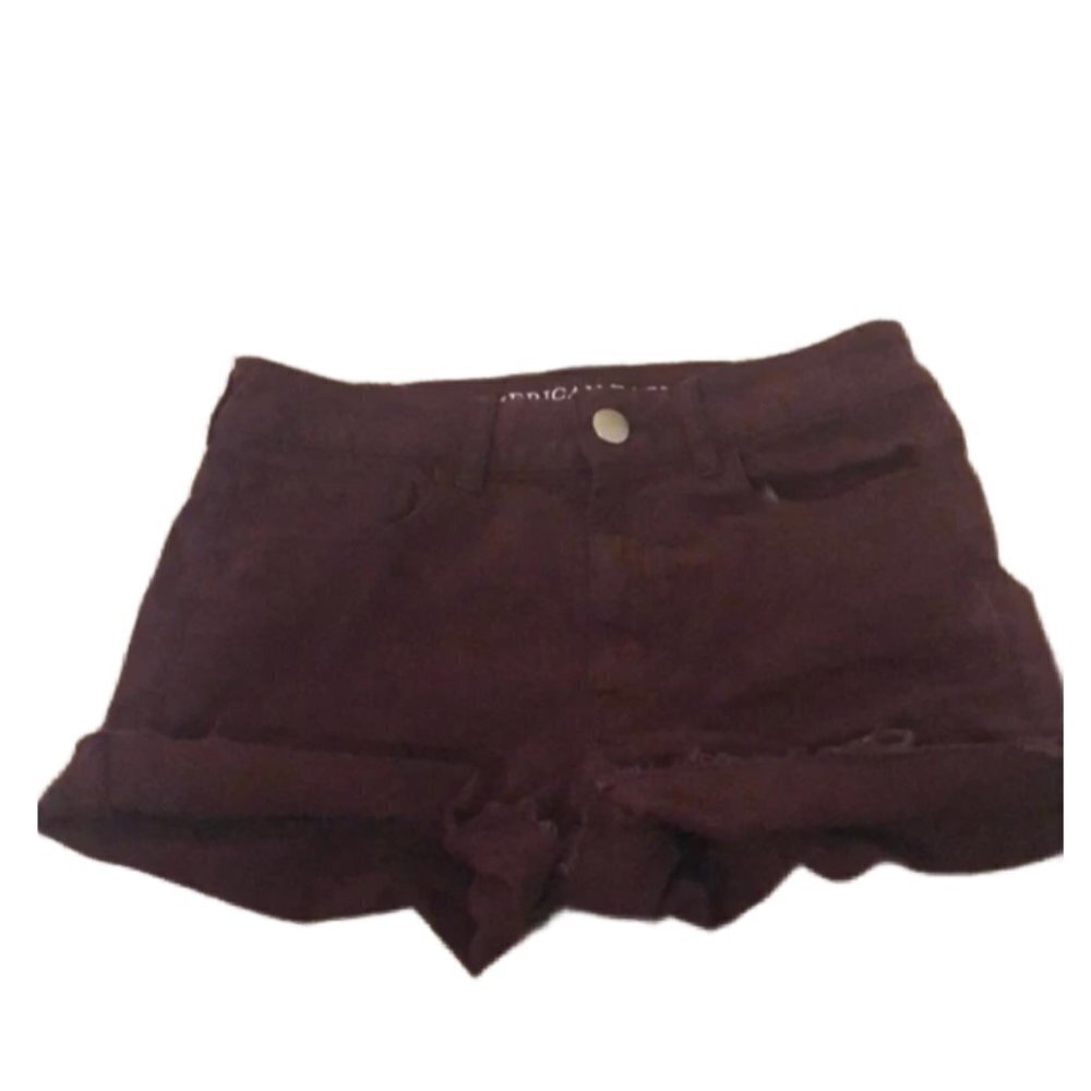 American Eagle Maroon Super Stretch Shorts